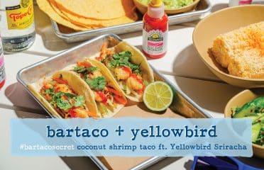 the #bartacosecret coconut shrimp taco ft. Yellowbird Sriracha 2