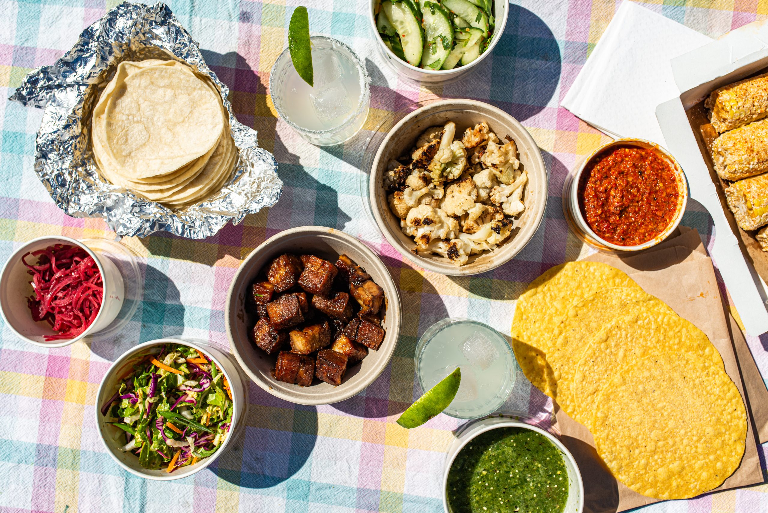 feed the whole gang with a family pack. choose from our taco pack or our roasted chicken pack, both served with salsa verde + chips and your choice of 3 sides. $49.50 per pack - feeds four order online in just a few clicks at order.bartaco.com.