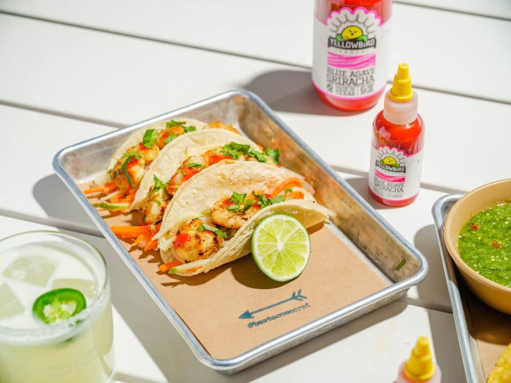 the #bartacosecret coconut shrimp taco ft. Yellowbird Sriracha 2