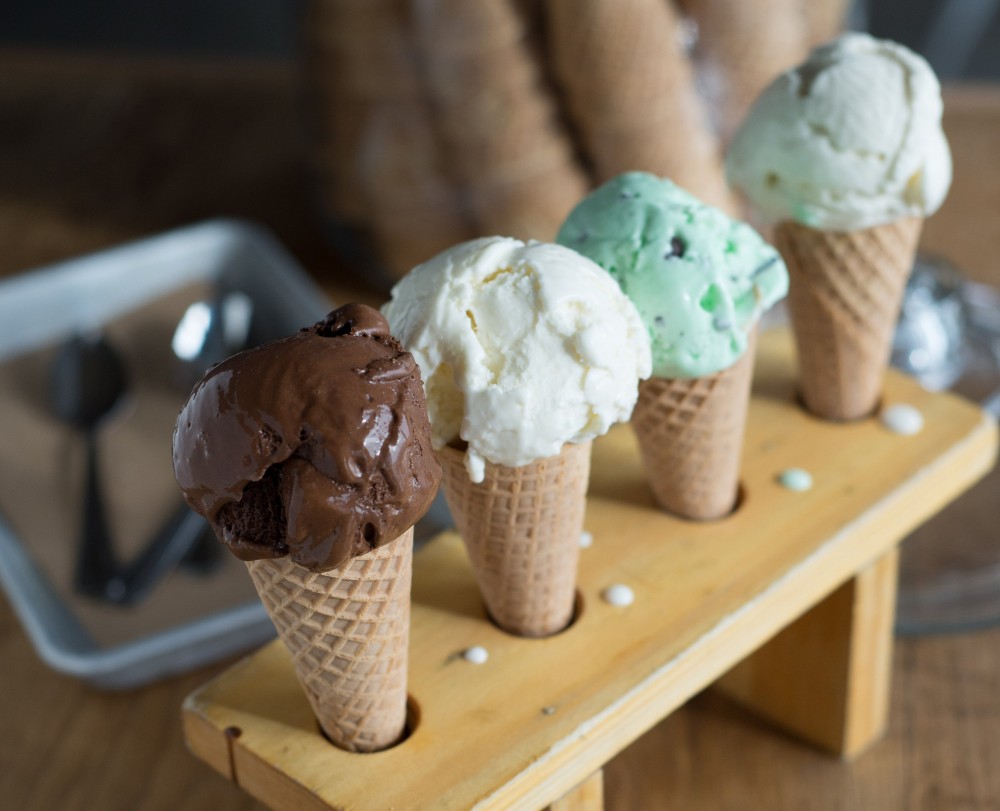 Four gelato cones from bartaco